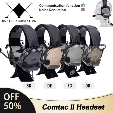 WADSN COMTAC II Headset Communication Shooting Headphone Airsoft Kenwood U94 PTT Earphone Outdoor Hu