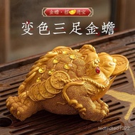 Taiwan Tea Pet Ornaments Golden Toad Boutique Can Raise Money Change Color Set Pixiu Accessories Tab