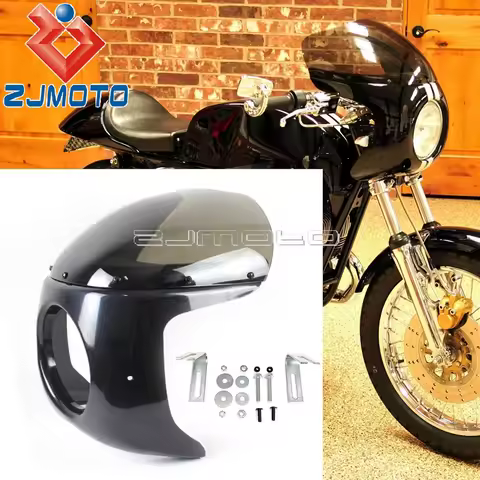 Motorcycle 7" Headlight Fairing Retro Cafe Racer Fairing Windshield For Honda CB CM CL GL CX SL Fron