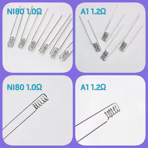 50/100pcs Resistance A1 1.2ohm 0.6/0.8ohm Ni80 1.0ohm Heat Wire For Replacement Prebuilt Coil Access