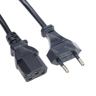 EU Pure Copper Power cord European AC Power Cable 2-PIN EU PLUG to IEC 320 C13 Power cord 2X0.75mm2 