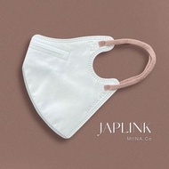 JAPLINK🇹🇼N95 / 台灣製造 宜昇技研3D UL加大立體口罩 / 純白x奶茶 / BNN 藍鷹 HAOFA同廠 / ASTM PFE99.9% / KF94 4D同級高防 / 貼臉 密合不漏