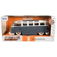 1962 Volkswagen Bus Gray and White/Bigtime Kustoms/1:24 scale Diecast Model by Jada