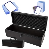 36.8x13x11.1cm For TCG For MTG Carbon Fiber Surface Rigid Card Case 1 Row Aluminum Alloy Graded Trad