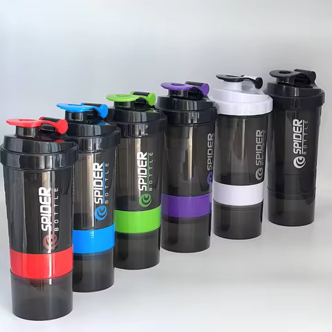 Protein Shaker Bottle Leak Proof Bottle for Protein Mixes 3 Layer Twist Off Shaker Cup Sports Shaker