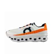 On Cloudmonster Cushioning Slip Resistant Low top Carbon Plate Running Shoes Mens White Orange 61.98