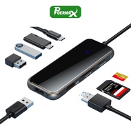 POERMAX YC-930 Type C Hub type C 8 in 1 multi-function conversion port with memory card, SD, HDMI PD