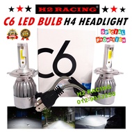 PERDANA H4 C6 SUPER BRIGHT LED BULB 6500K WHITE LIGHT MENTOL LAMPU BESAR CAR AUTO HEADLIGHT LAMP HEA