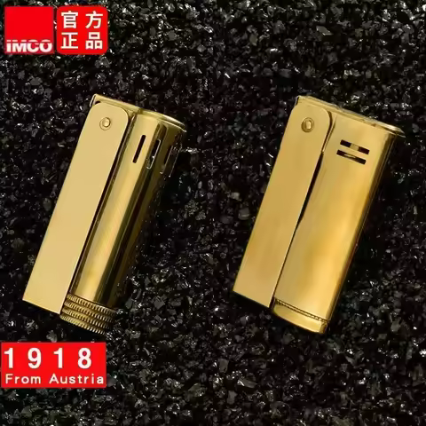 IMCO 6600 Kerosen Lighter 6700 Original Copper Light Plate 6800 Brass Shell Vintage Cigarette Lighte