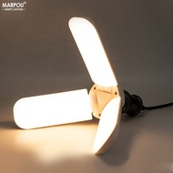 MARPOU LED Light Bulb E27 LED Folding Fan Bulb Warm White Cold White Foldable UFO Lamp 360 degrees For Home Ceiling Light Garage