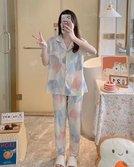 #NJOY Korean Cute Cotton Printed Pajama Set Sleepwear Terno For Women