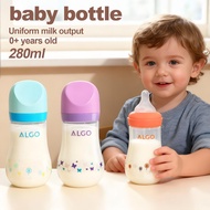 280ml/9.47oz Newborn 0-3 Years Old Baby Bottle Soft Silicone Nipple, Baby Bottle, Handleless, Large 