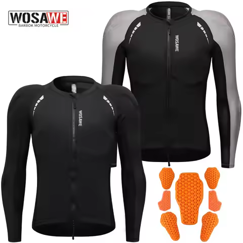 WOSAWE Men's Motorcycle Racing Jacket Off-Road Motocross Breathable Racing Jacket Sports Racing Equi