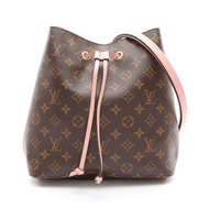 棕/粉色 原花帆布 NeoNoe MM 水桶包 肩背包【LOUIS VUITTON LV 路易威登】 M44022