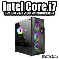 Comza Store คอมพิวเตอร์ Core-i7 /Ram 16Gb /SSD 240Gb พร้อมใช้งาน พร้อมจัดส่งด่วน Case COOLMAN 190-5 