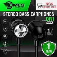 Dmes DR1 Wired Earphone In Ear Earphone Stereo Bass With One-Button Control