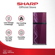 (Terlaris) Sharp Kulkas 2 Pintu New Kirei Series Purple Helix