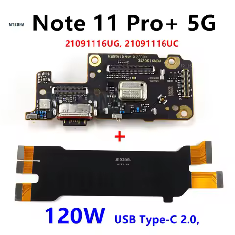 For Xiaomi Redmi Note 11 Pro+ Plus 5G USB Type-C 120W Charging Port Mic Microphone Dock Connector Mo