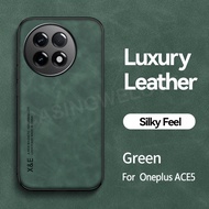 Phẳng sang trọng Ốp da cho Oneplus ACE 5 ace5 4G 5g 2024 chống sốc có nam châm PC cứng mờ chống sốc 