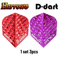 Harrows Dart Flights - Standard Shape  Dimplex Sparkle Plain 3pcs/pack (SAYAP ARROW)