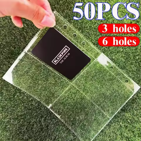 Double-Sided A5 Photo Album Binder Sleeves 4 Slot Refill Inner Trading Gaming Card Pocket Sheets for