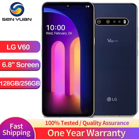 LG V60 ThinQ Original V600AM/ V600TM /V600VM 6.8 inch Snapdragon 865 NFC 5G Mobile phone 8GB RAM 128