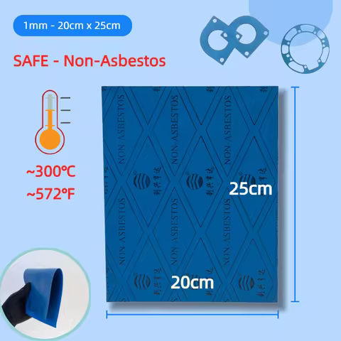 Non-Asbestos Gasket Paper Sheet 1mm 20x25cm Heatproof Oil-Resistant Tear-Resistant DIY Engine Gasket