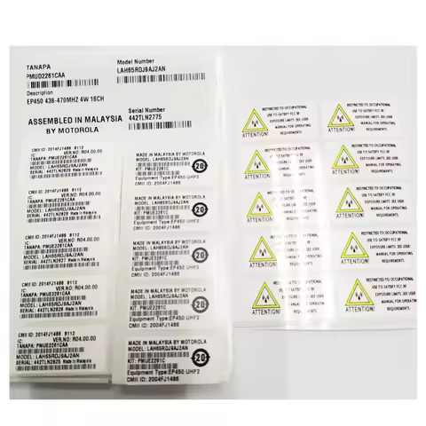 50Sets 438-470MHZ UHF Chassis Labels For EP450