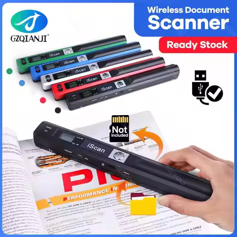 New Creative iScan Portable Handheld Mobile Portable Document Scanner 900DPI Type-c LCD Display Supp