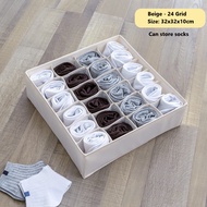 Premium 7/16/24 grid wardrobe drawer organiser Underwear organizer storage box socks container wardr