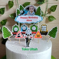 Topper Thomas Custom Foto untuk Hiasan Kue Ulang Tahun / Ultah Anak Karakter (Toper Cake)