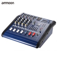 ammoon PMX402D-USB 4 Channel Digtal Mic Line Audio Mixing Mixer Console with 48V Phantom Power 16 Bu