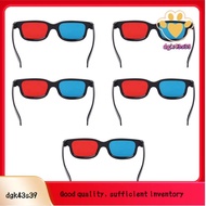 5Pcs Black Frame Red Blue 3D Glasses 3D Dimensional Home Theater Glasses for Dimensional Anaglyph Mo