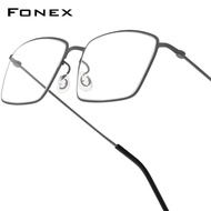 FONEX Titanium Gọng kính nam giới thiết kế thương hiệu Cổ Điển Retro Kính mắt dáng vuông phụ nữ 2025