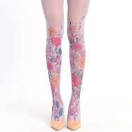 Vintage style floral pantyhose for women