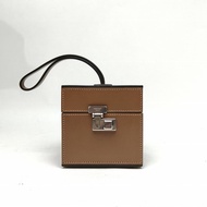 MOYNAT Vanity盒子包棕色牛皮手提包