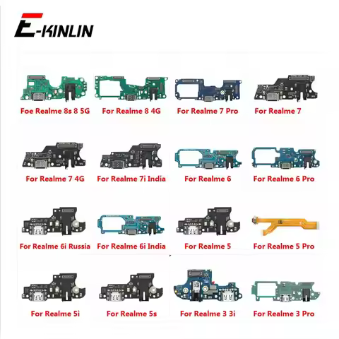 USB Charging Port Dock Plug Connector Charger Board With Mic Flex Cable For OPPO Realme 8s 8 7i 7 6i