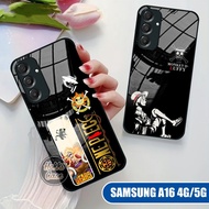 Samsung A16 One Piece Motif Case - Samsung A16 4G 5G Glass Softcase - Samsung A16 5G Casing - Samsun