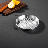 1pc 304 Stainless Steel Baking Tray with Mesh Frame Air Fryer Snack Plate Barbecue Meat Drain Oil Ho