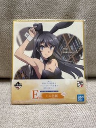 《青春豬頭少年》櫻島麻衣 。兔女郎色紙｜一番賞｜日本直送｜收藏｜