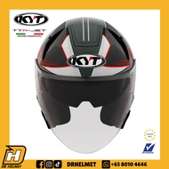 KYT TTR JET Led Grey Black Helmet | PSB Approved Helmet | DR Helmet