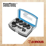 SURETORQ 6PCS IMPACT DAMAGED NUT & BOLT EXTRACTOR WITH 3/8'' ADAPTOR SET (0440-0604)