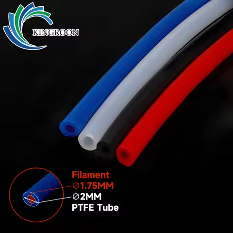 KINGROON 2x4mm PTFE Tube Pipe For 3D Printer Bowden Extruder J-head 1.75mm Filament ID 2mm OD 4mm TL