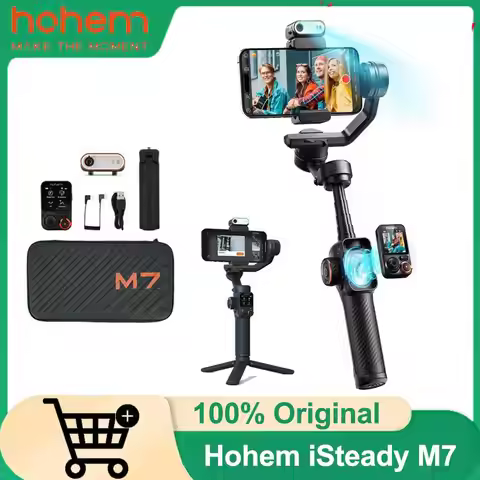 Hohem iSteady M7 Gimbal Stabilizer for Smartphone, Magnetic AI Tracker Fill Light, Detachable Touchs