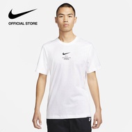 Nike Mens Big Swoosh Tee - White ไนกี้ เสื้อยืดผู้ชาย Big Swoosh - สีขาว