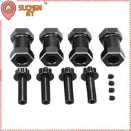 SUCHENMY 4Pcs/Set RC Wheel Hex Hub, Metal 12mm Hex Drive Adapter Set, Durable RC Cars Accessories Wh