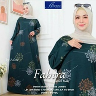 Fahira Gamis Jumbo Denim Diana Maxi Dress Big Size Muslim Murah