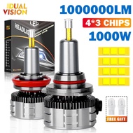 360 H4 H7 H11 LED Headlight Canbus H1 9005 HB3 9006 HB4 9012 HIR2 Turbo Bi Led Projector Lens Car Bu