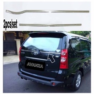 LIS LIST KACA PINTU BAGASI BELAKANG MOBIL AVANZA 2005 - 2010 CHROME 2PC