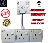 Wall Socket 4800WATT CABLE 2.5mm Extension 3pin UK NEON Plug 2/3/4 Way Adaptor Socket Plug HEAVY DUT